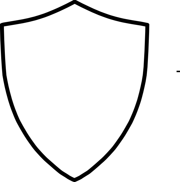 Blank Shield Clip Art 110744 - Blason De Chevalier À Imprimer - Png Download (594x600), Png Download