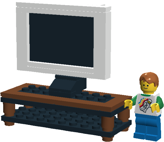 Lego Plasma-screen Tv - Television De Lego Clipart (1022x608), Png Download