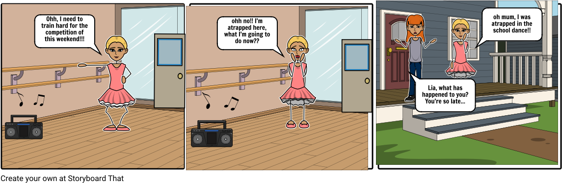 Trapped Dancer - Cartoon Clipart (1164x385), Png Download