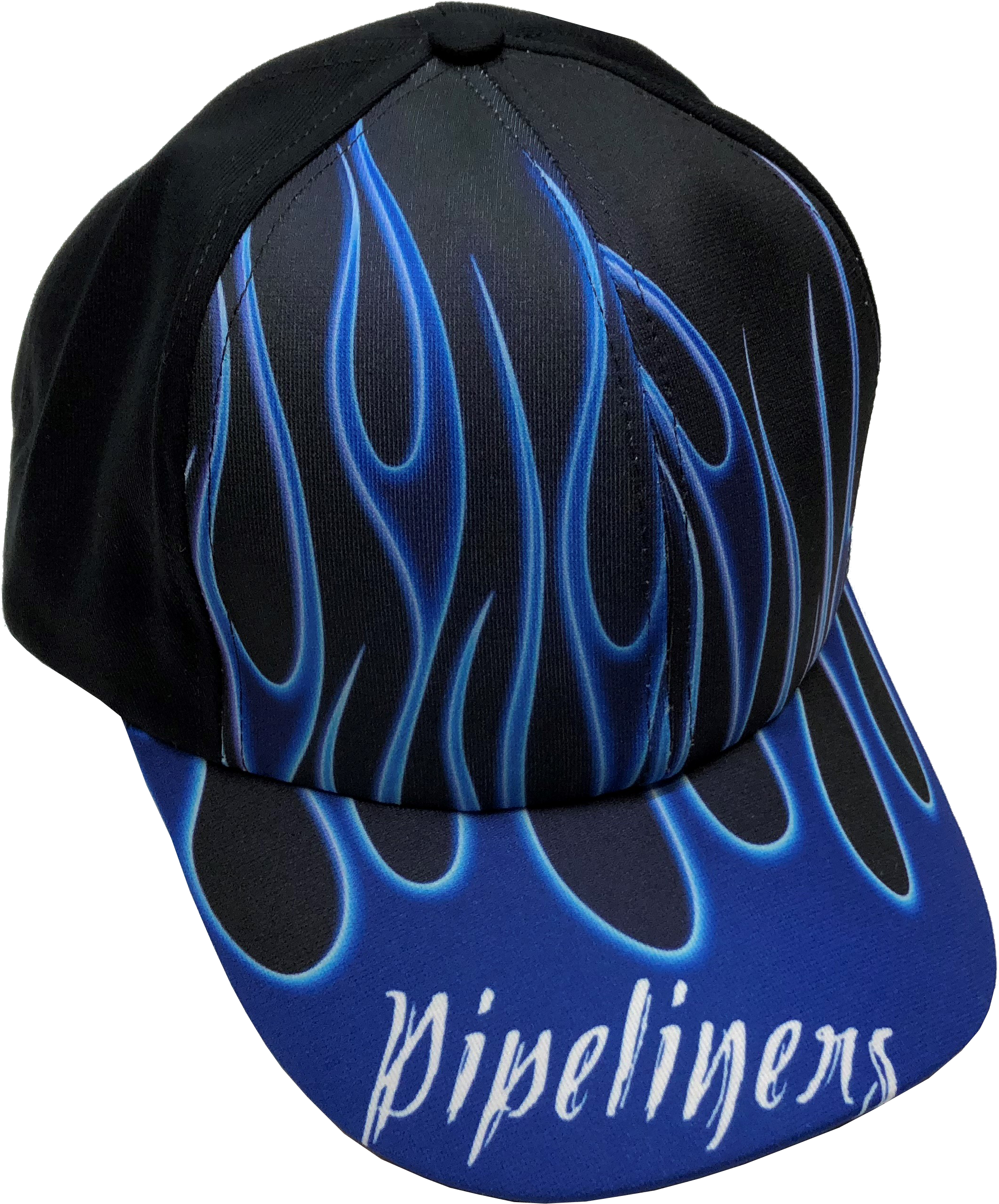 Pipeliners Blue Flame Hat - Baseball Cap Clipart (2304x2680), Png Download