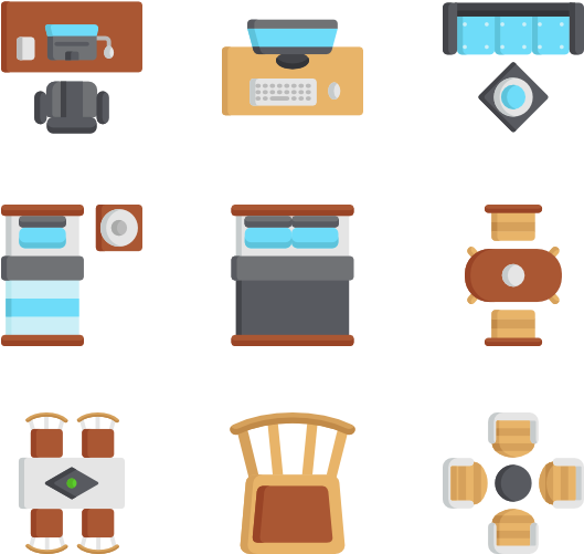 Furniture Top View - Furniture Top View Png Clipart (600x564), Png Download