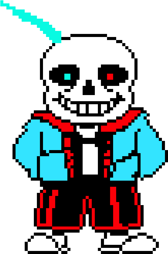 Blue Flame Sans - Undertale 2 Sans Sprite Clipart (880x840), Png Download