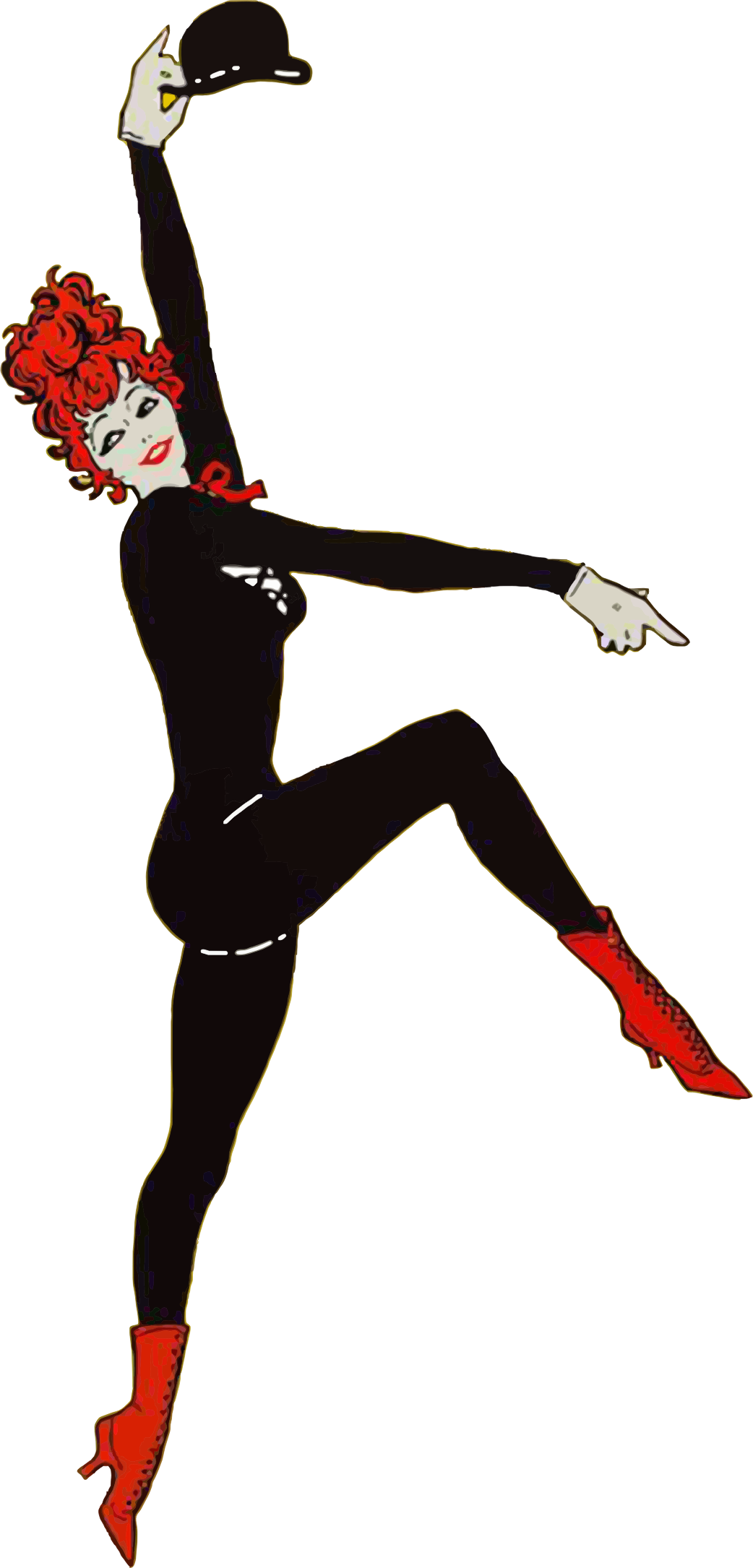 This Free Icons Png Design Of Vintage Broadway Dancer Clipart (1042x2170), Png Download