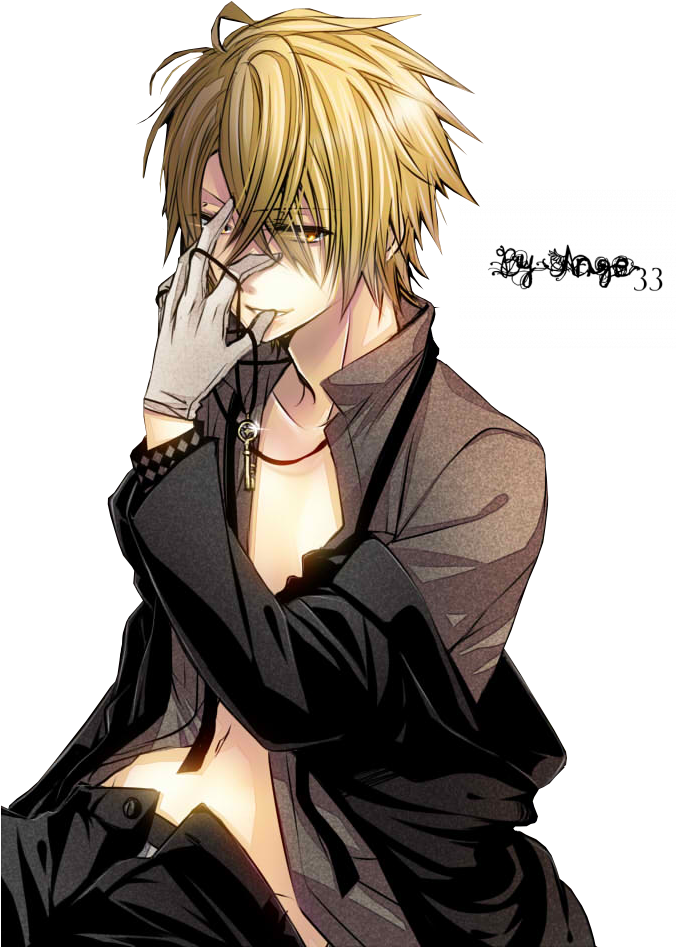 Blonde Anime Boy Png Clipart (676x947), Png Download