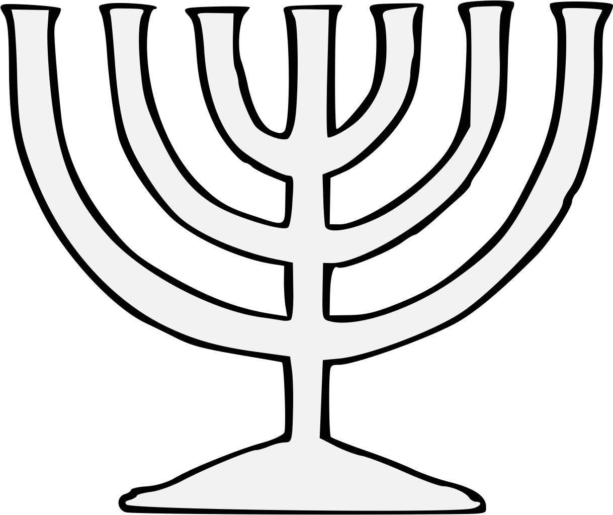 Menorah Traceable , Png Download - Traceable Menorah Clipart (1219x1024), Png Download