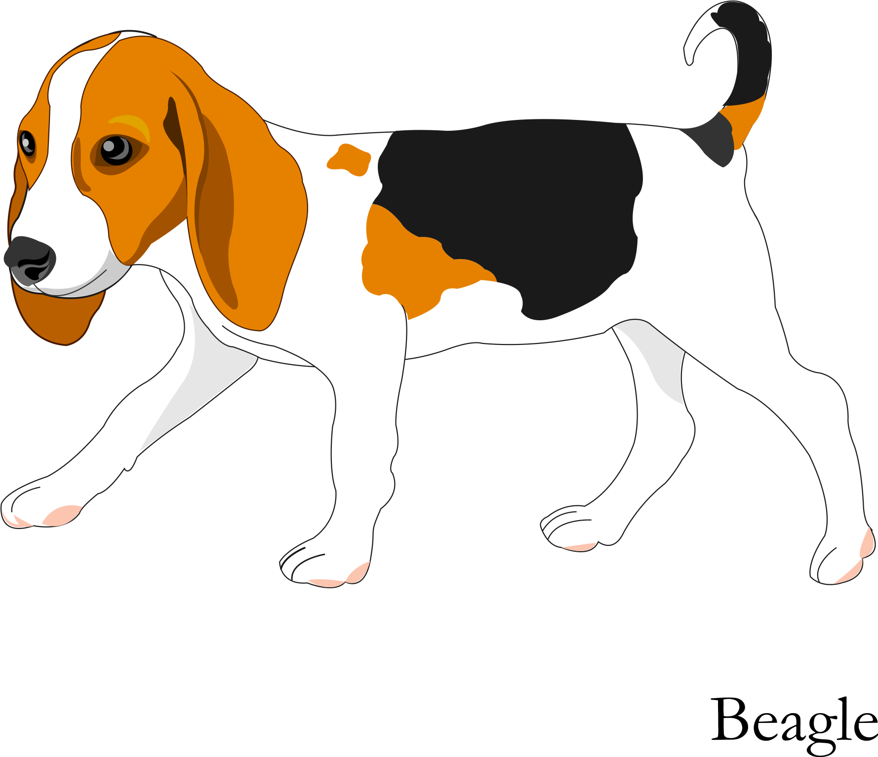 Banner Freeuse Download Vector Cartoon Hand Painted - Perro Dibujo Pintado Clipart (1942x1672), Png Download