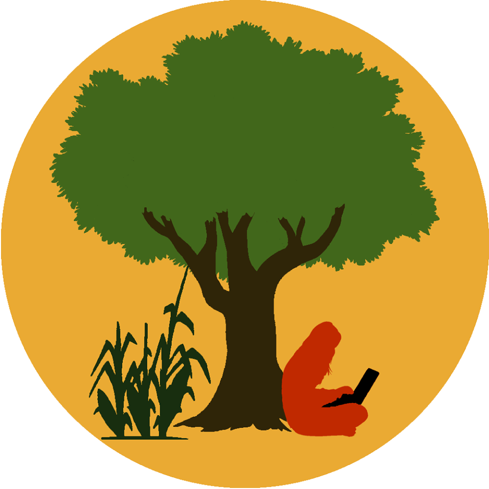 Logo Of Eco Hack Farm, A Person Sitting Under A Tree - Arbol Con Tronco Grueso Clipart (960x960), Png Download
