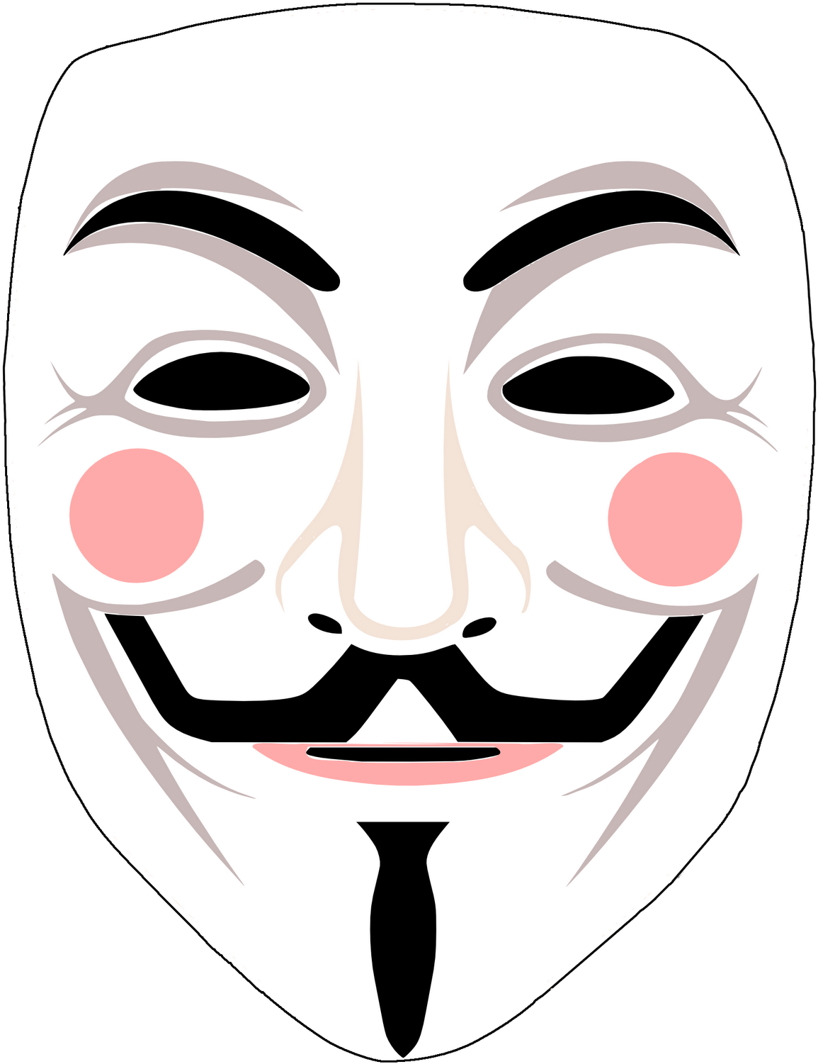 Related Wallpapers - Guy Fawkes Mask Transparent Clipart (1347x1600), Png Download