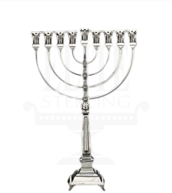 Close Supra Silver Menorah - Baked Goods Clipart (585x780), Png Download