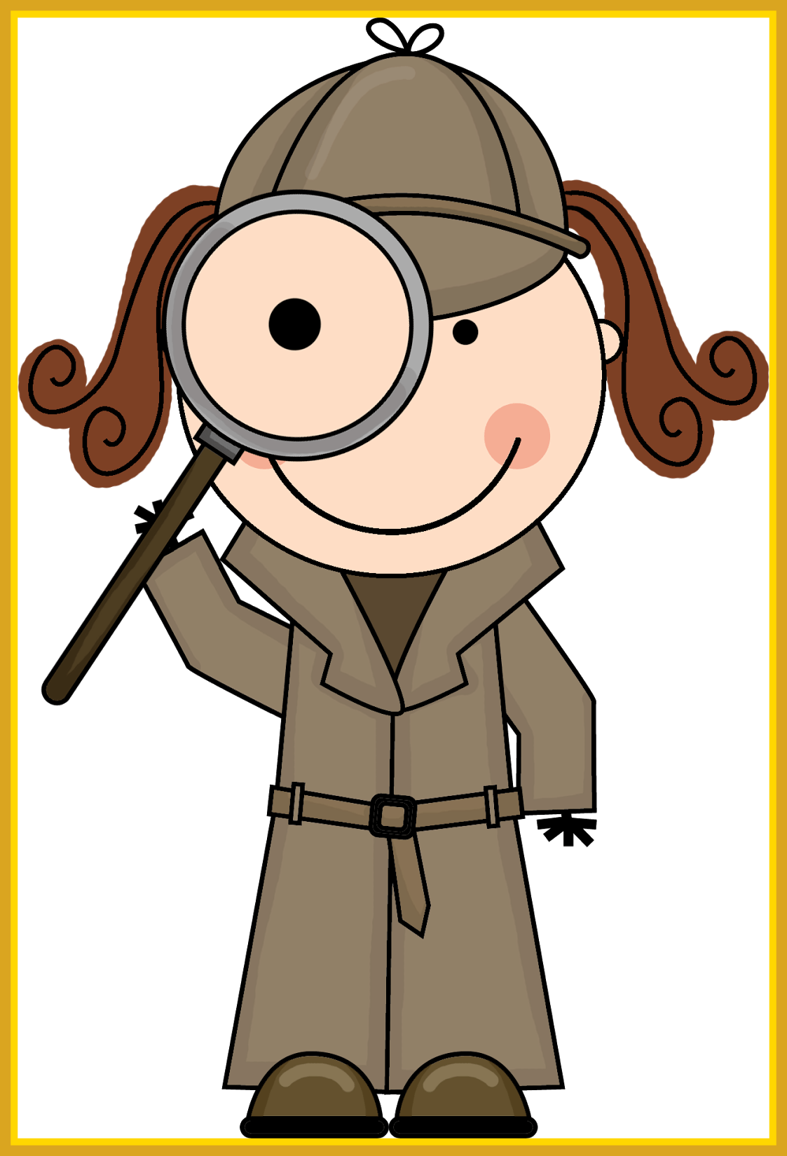 Stunning Dog Detective Clipart Hanslodge Picture Of - Girl Detective Clipart - Png Download (1123x1650), Png Download