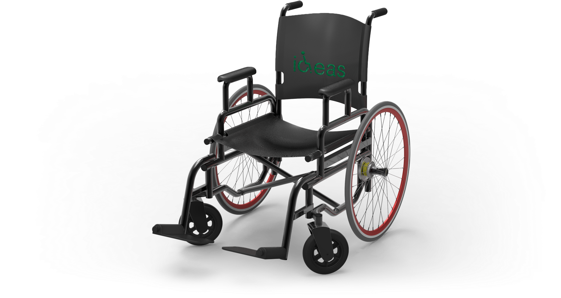 Empty - Motorized Wheelchair Clipart (3518x1600), Png Download