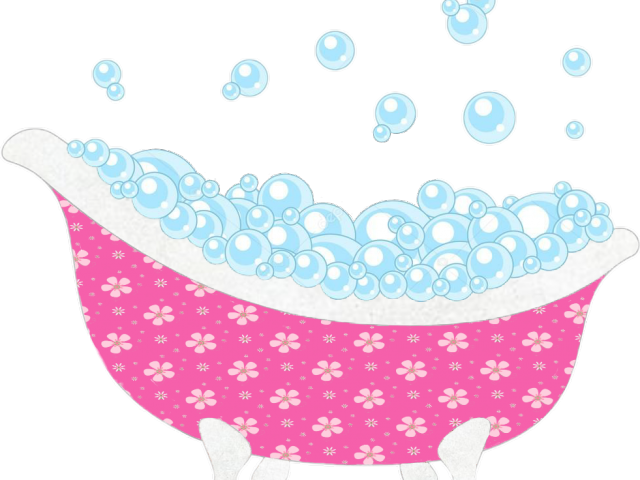 Bathtub Clipart Relaxing Bath - Bubble Bath - Png Download (640x480), Png Download
