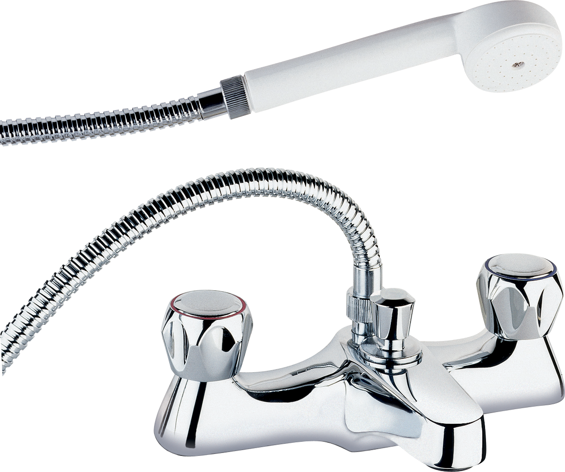 Dcm106 - Deck Mounted Bath Shower Mixer Taps Clipart (1159x969), Png Download