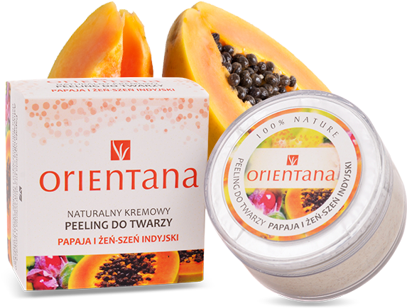 Naturalny - Papaya Scrub For Face Clipart (600x567), Png Download