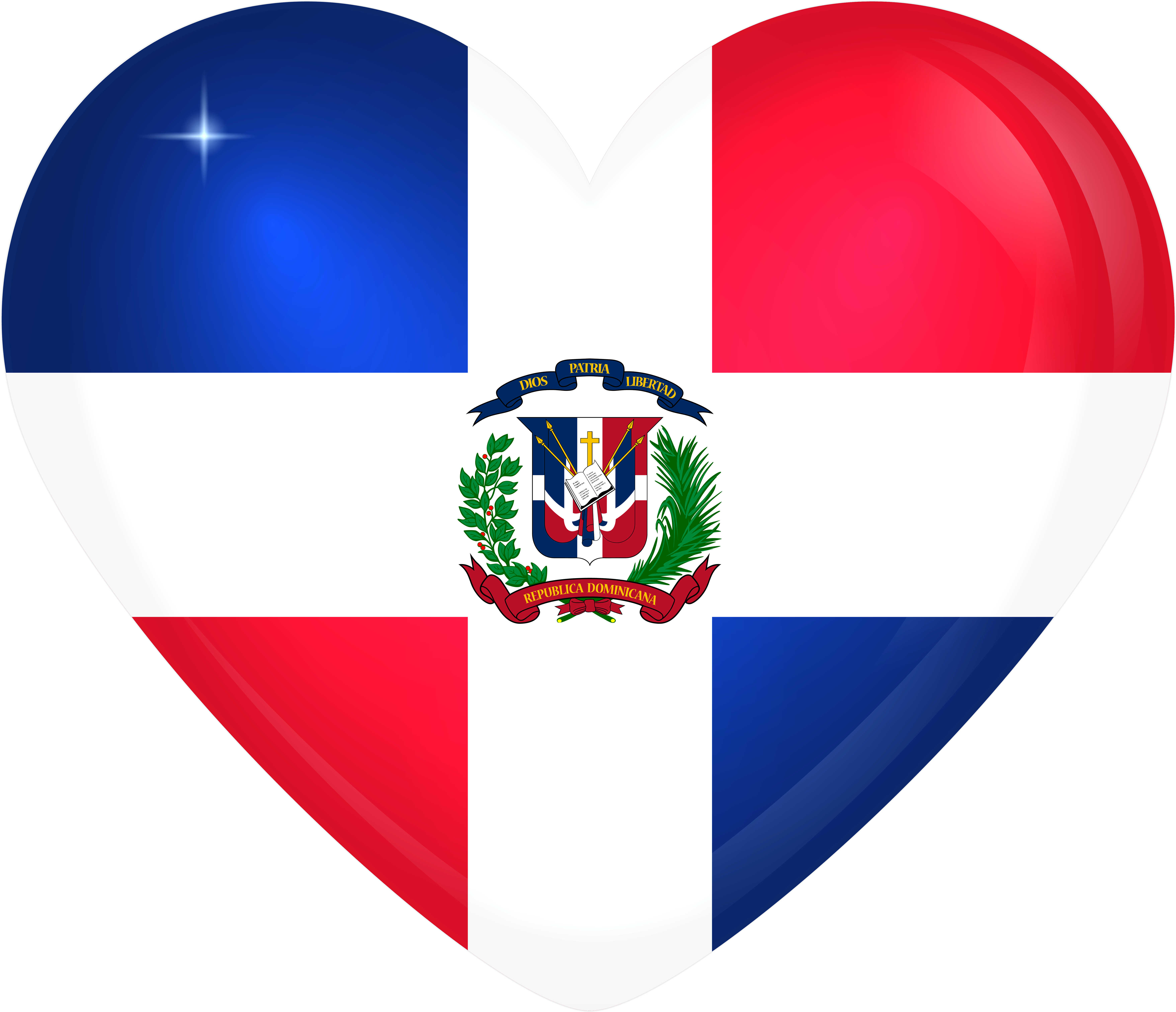 Dibujos De La Bandera Dominicana Clipart (6000x5172), Png Download