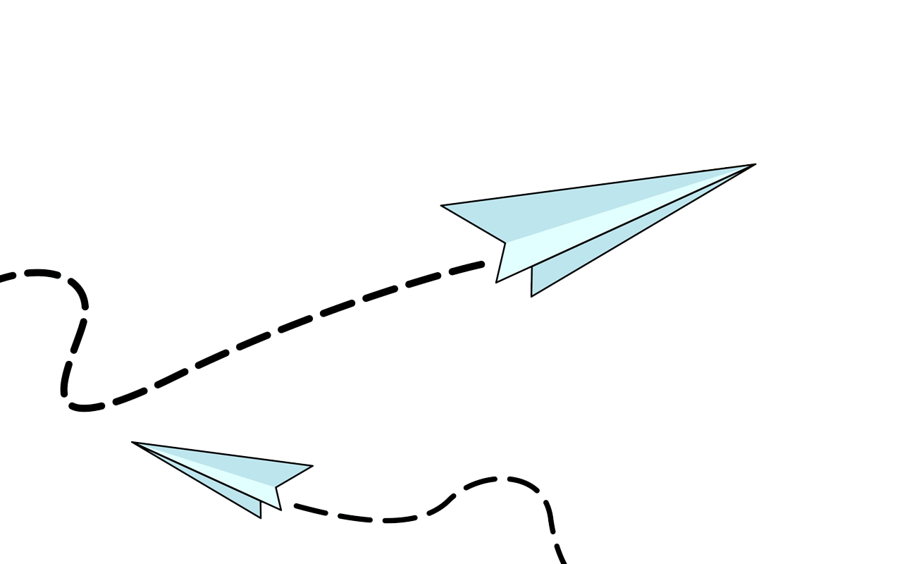1280 X 800 4 - Paper Planes Clipart (1280x800), Png Download