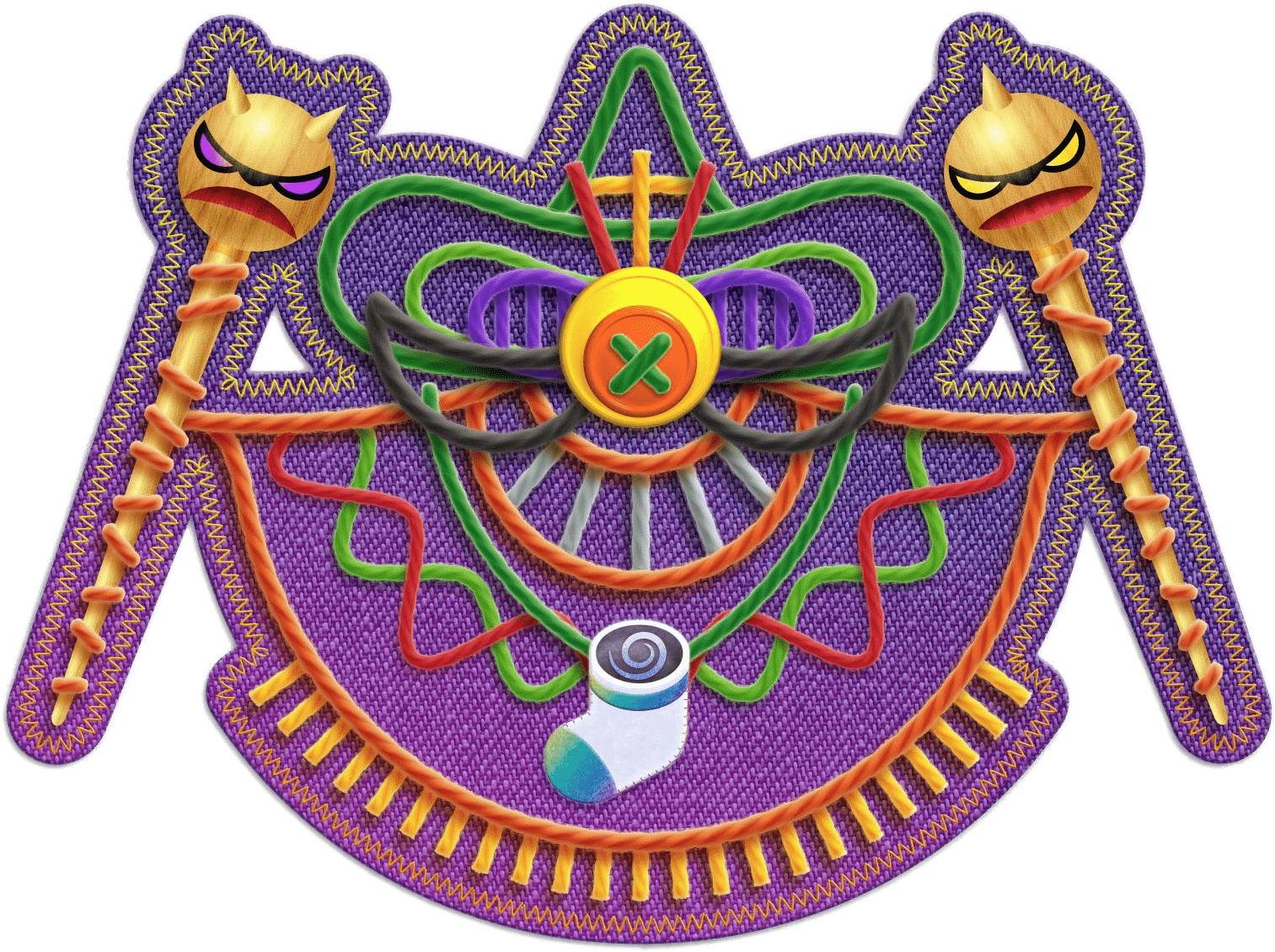 Kirby Yin Yarn Kirby's Epic Yarn Boss Clipart Large Size Png Image