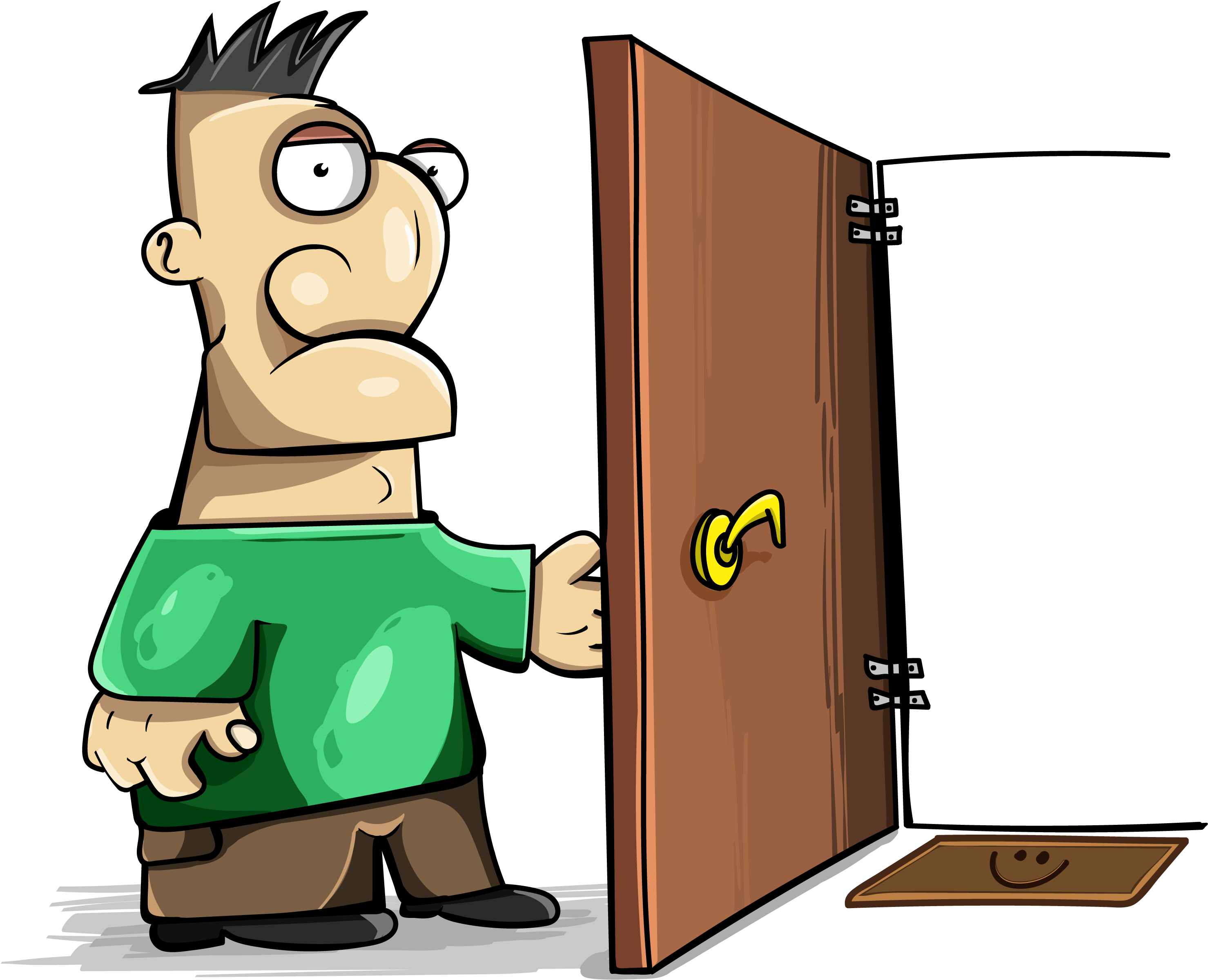 Download Cartoon Door Png Man Open Door Png Clipart Png Download PikPng