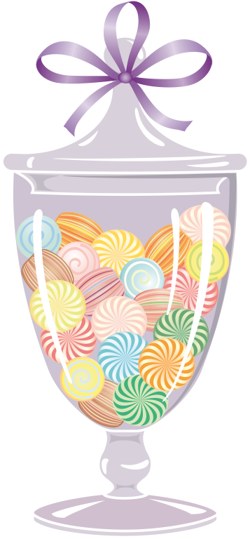 Sweets In A Jar Png - Candy Jar Vector Png Clipart (401x800), Png Download