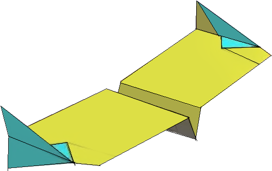 Simple Paper Airplane Flying Wing - Flying Wing Paper Plane Clipart (628x524), Png Download
