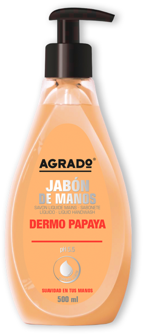 Jabon Manos Dermo Papaya - Liquid Hand Soap Clipart (960x1266), Png Download