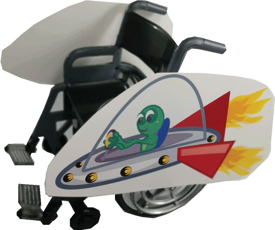 Alien Spaceship Wheelchair Costume Child's Clipart (909x761), Png Download