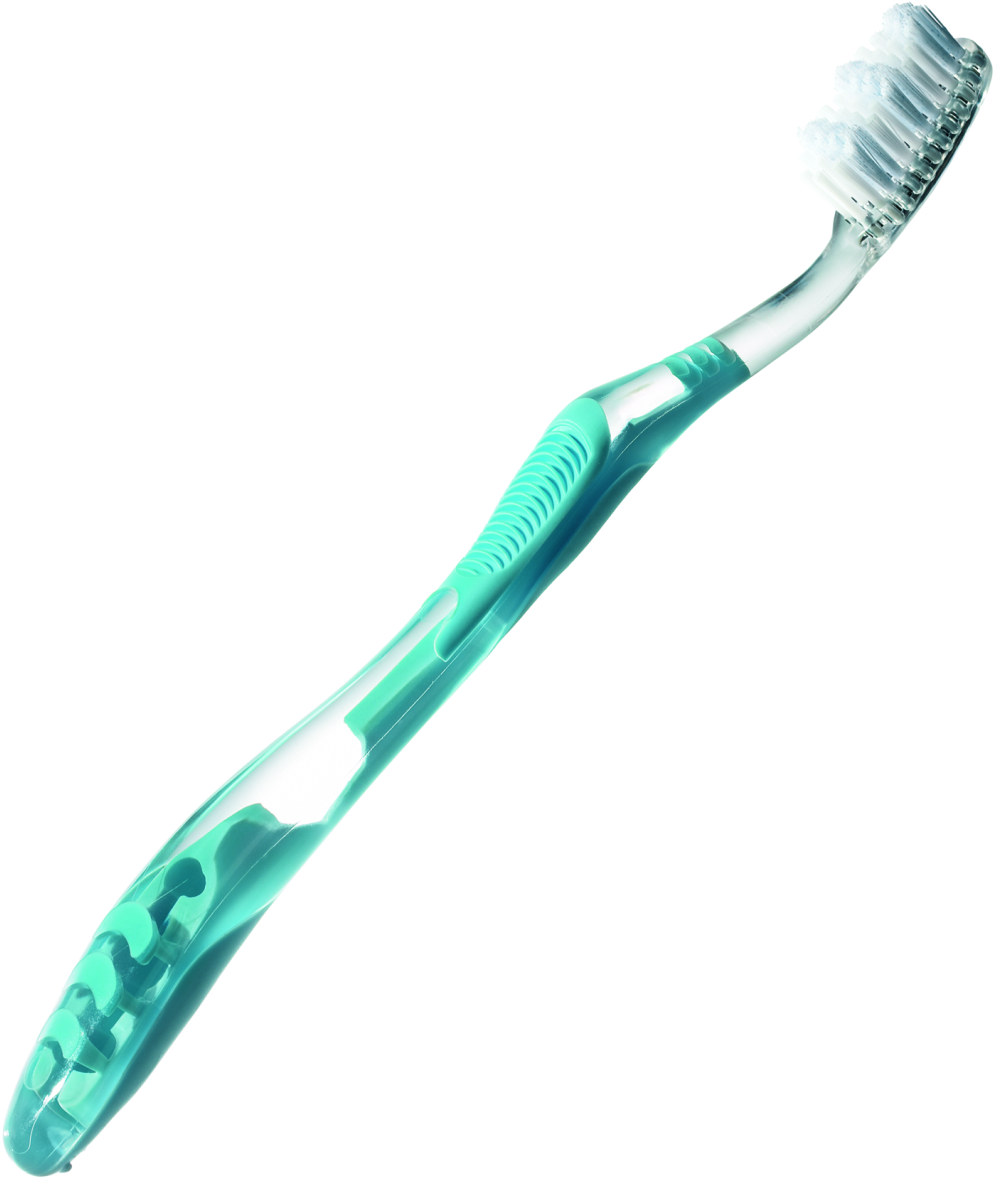 Gently Cleans And Polishes Teeth - Cepillo Dental Adulto Elgydium Aft Suave Clipart (1255x1200), Png Download