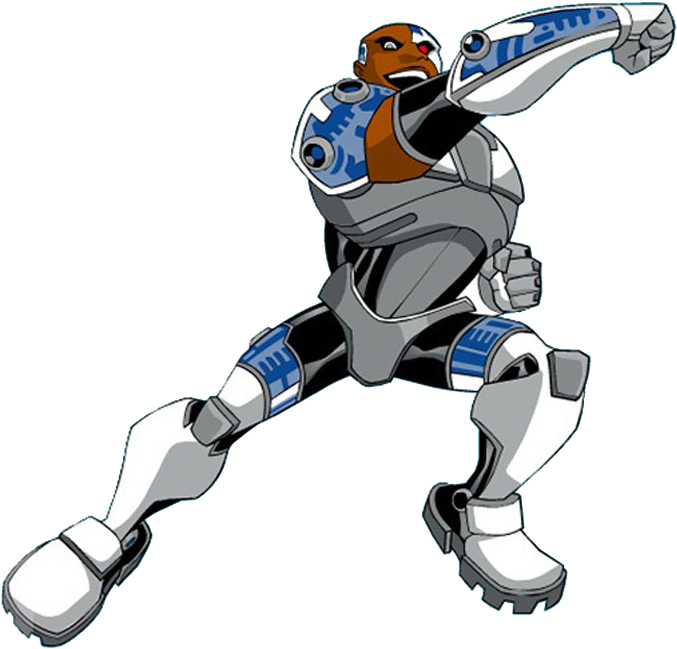 Cyborg Png Free Download - Teen Titans Go Original Cyborg Clipart (700x668), Png Download