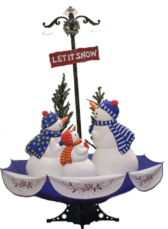 The Snowman Snowing Christmas Tree - Snowing Snowmen Christmas Decoration Clipart (700x953), Png Download