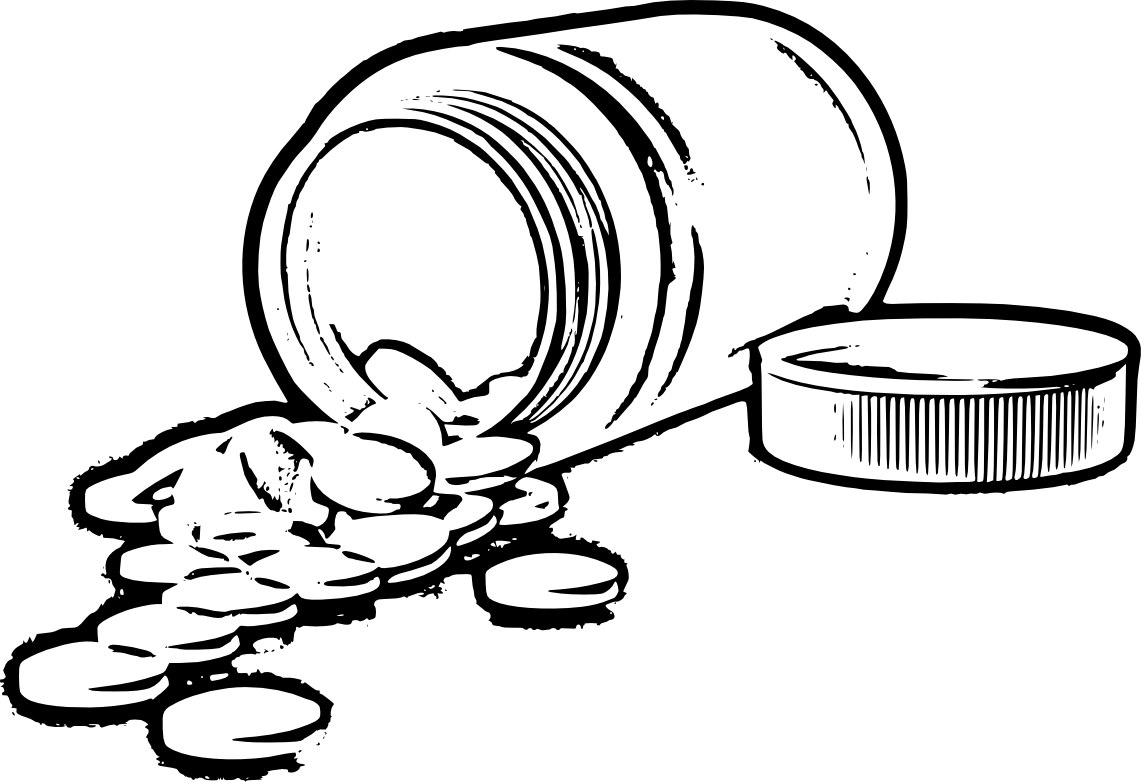 Drugs Clipart Drawing - Medication Drawing - Png Download (1141x782), Png Download