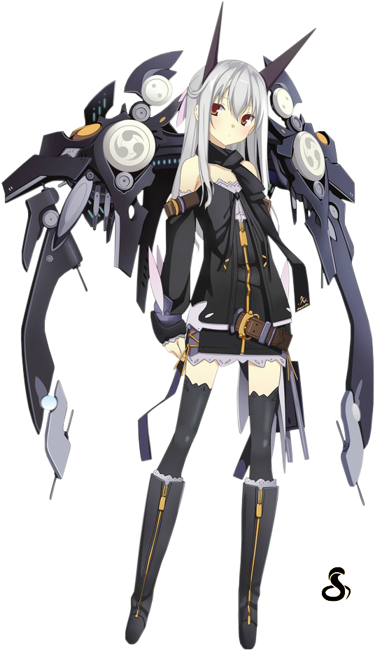 Female Cyborgs Anime - Anime Girl Part Robot Clipart (557x948), Png Download