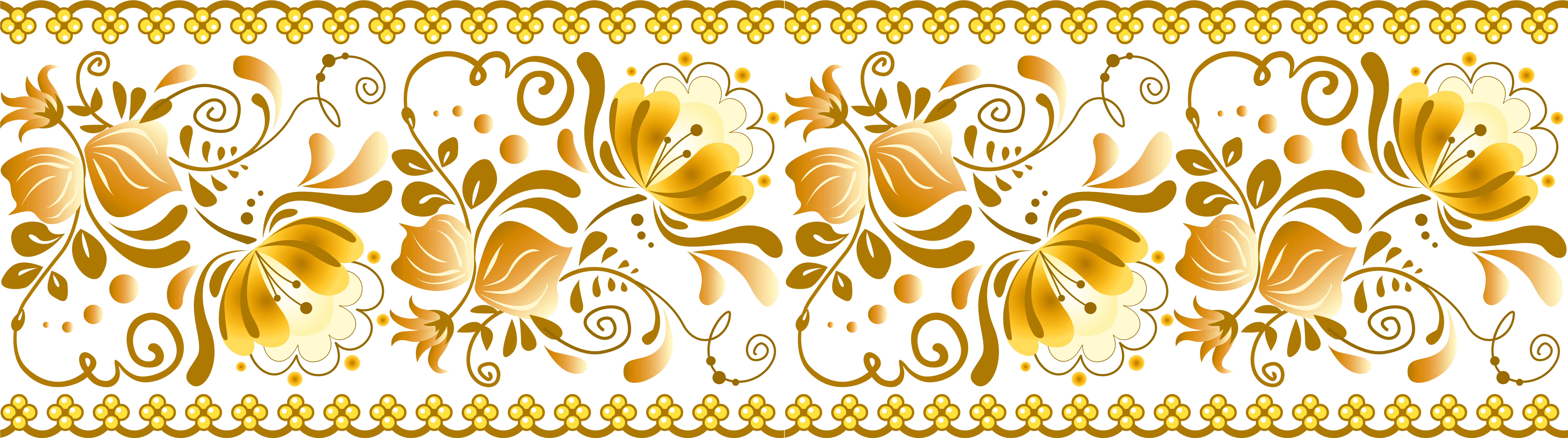 Flower Decoration Designs Png Clipart (8000x2790), Png Download