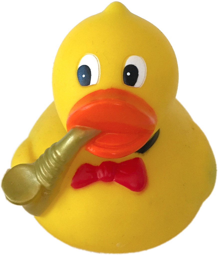 Saxaphone Player Rubber Duck Ducks In The Window - Duck Clipart (1280x1280), Png Download
