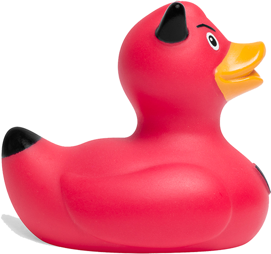 Larger Photo - Devil Rubber Duck Clipart (576x576), Png Download