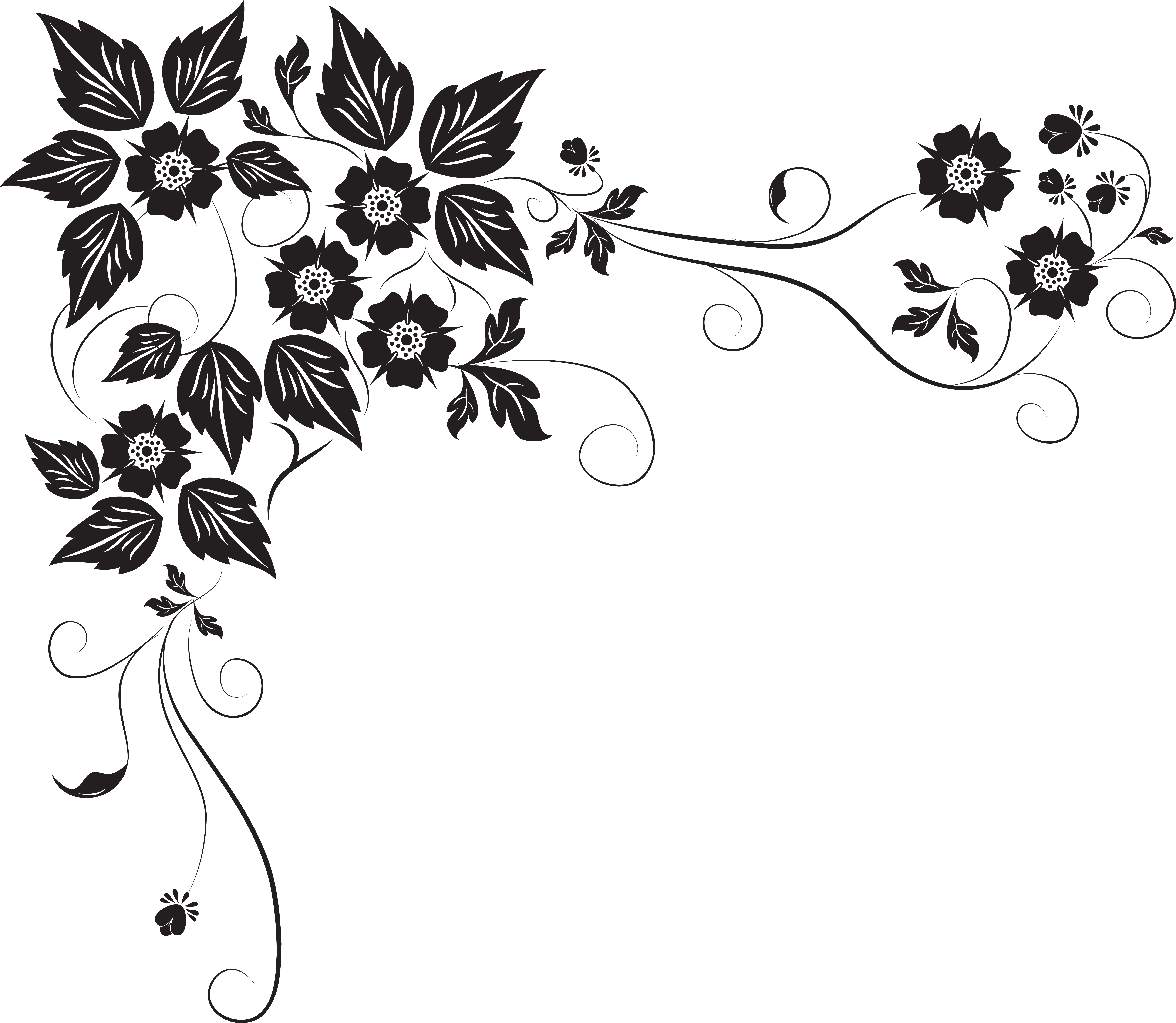 Floral Decor Png Clip Art Image Transparent Png (8000x6958), Png Download