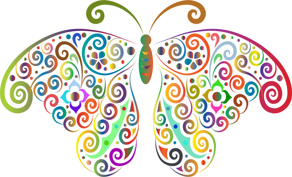 Butterfly Silhouette Computer Icons Cdr - Transparent Background Butterfly Clipart - Png Download (1233x750), Png Download