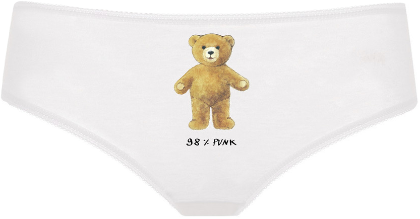 98% Punk Teddy Panty - Teddy Bear Clipart (833x435), Png Download