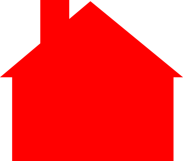 Outline Of House - Red House Outline Clipart - Png Download (600x527), Png Download