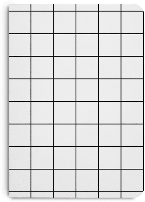 Dailyobjects Grid White A5 Notebook Plain Buy Online - Einstein 24 Saatte Çözdüğü Soru Clipart (600x680), Png Download