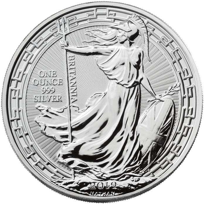 Britannia 2019 Oriental Border 1 Oz Silver Coin - Silver Britannia Clipart (696x696), Png Download