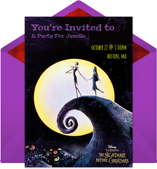 The Nightmare Before Christmas Online Invitation - Nightmare Before Christmas 25 Years Clipart (650x650), Png Download