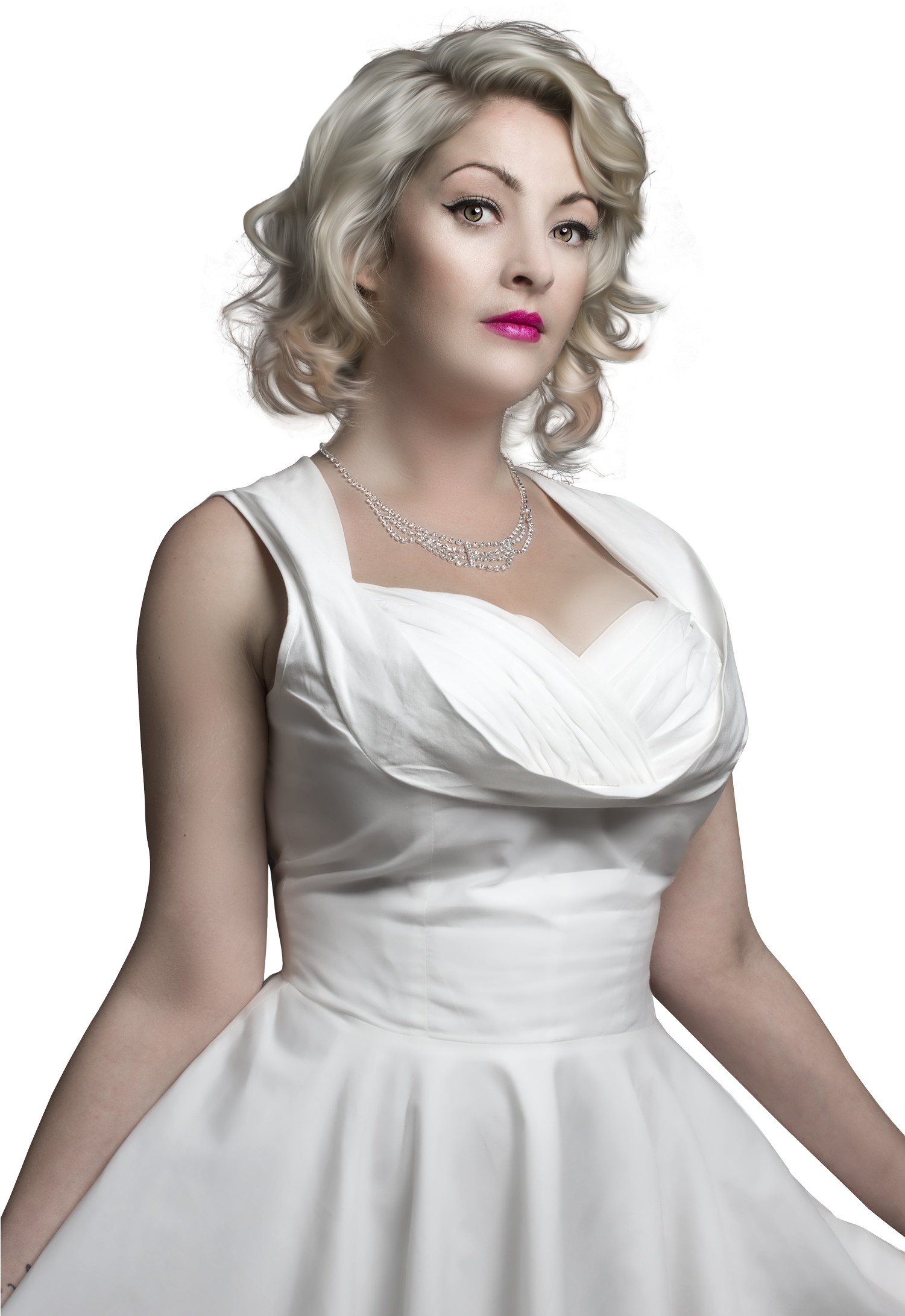 Beautiful Female Model In White Dress Png Image - Fashion Female Model Png Clipart (500x750), Png Download