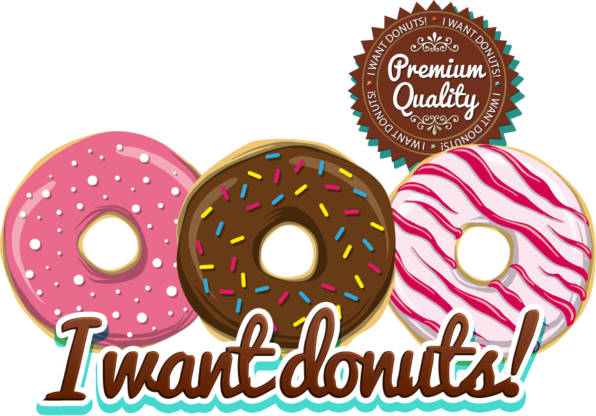 Dunkin Donuts Clipart Sprinkled Donut - Want Donuts - Png Download (864x603), Png Download