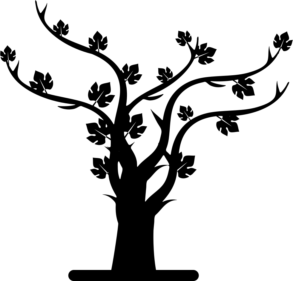 Jpg Transparent Download Autumn Silhouette Png Icon - Transparent Tree Silhouettes Vector Clipart (981x941), Png Download