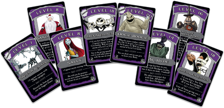 Nightmare Before Christmas - Nightmare Before Christmas Monopoly Cards Clipart (800x393), Png Download