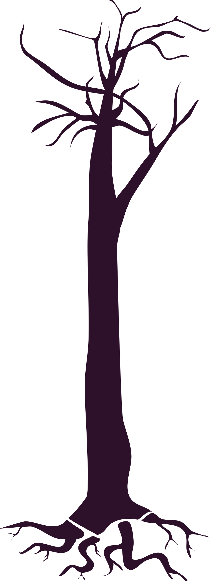 Tree Branch Clipart - Silhouette - Png Download (858x2361), Png Download