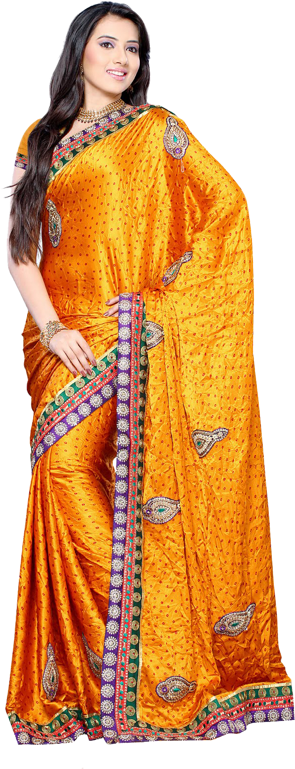 Clipart Black And White Download Indian Saree Model - Saree Model Png Hd Transparent Png (933x1600), Png Download