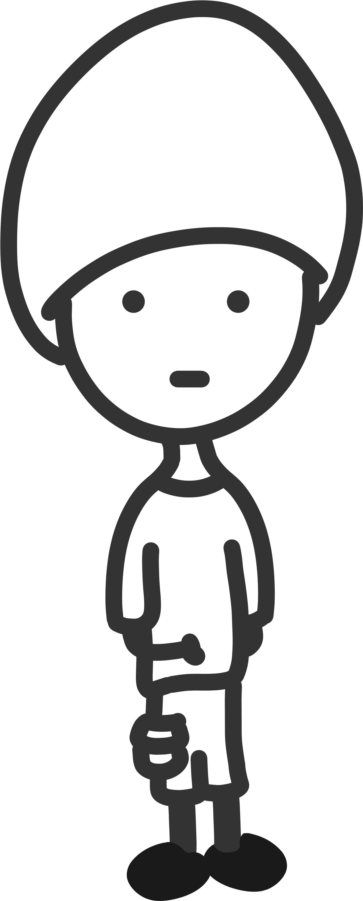 Free Black Boy Picture Download Clip Art - Black White Cartoon Boy Png Transparent Png (1331x3218), Png Download