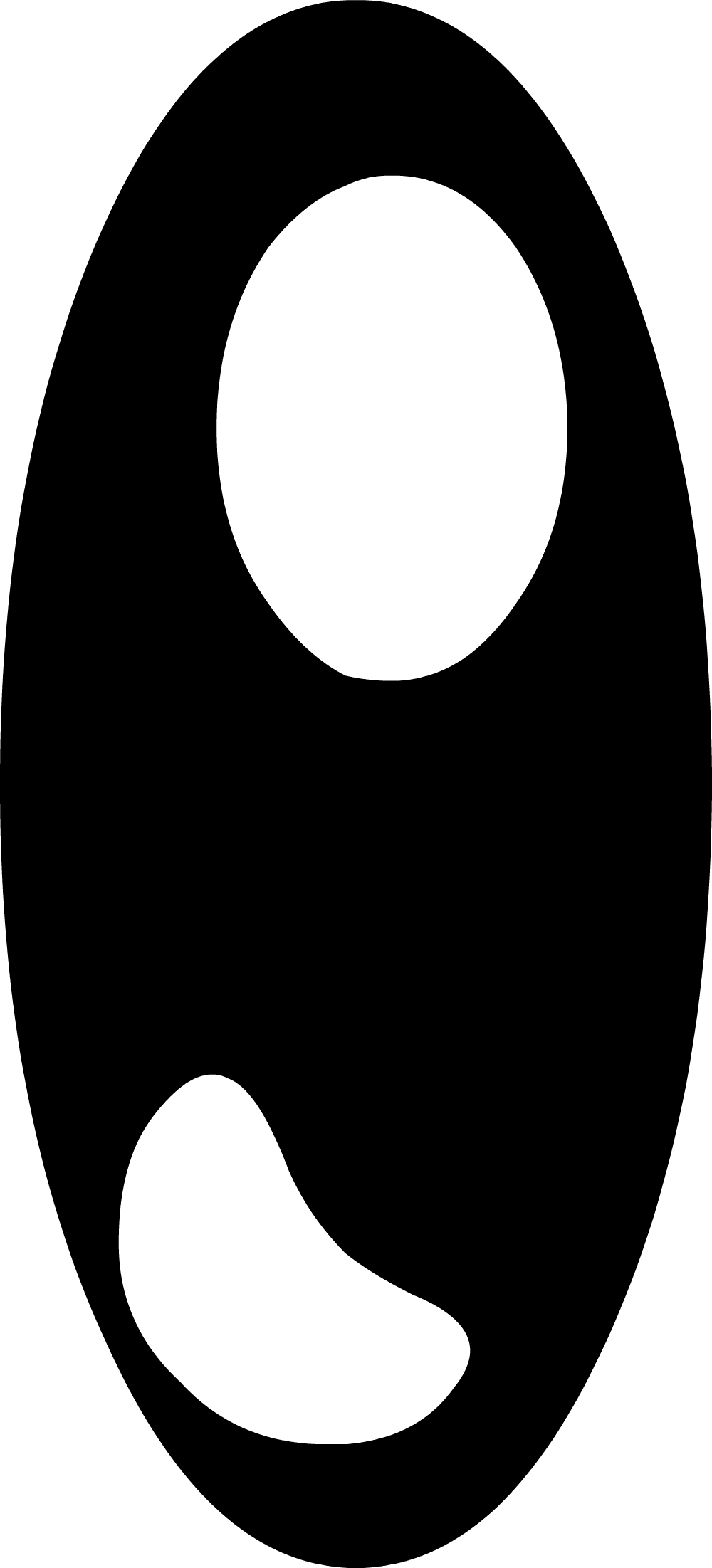 Clipart Eyes Cute - Cute Eye Png Transparent Png (1000x2203), Png Download