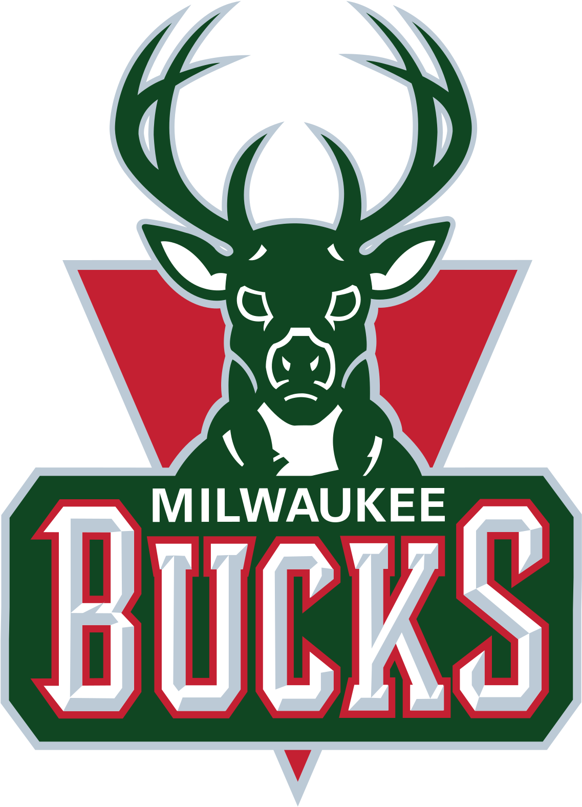 Bucks Nba Logo By Dr - Red And Green Team Clipart (749x1023), Png Download